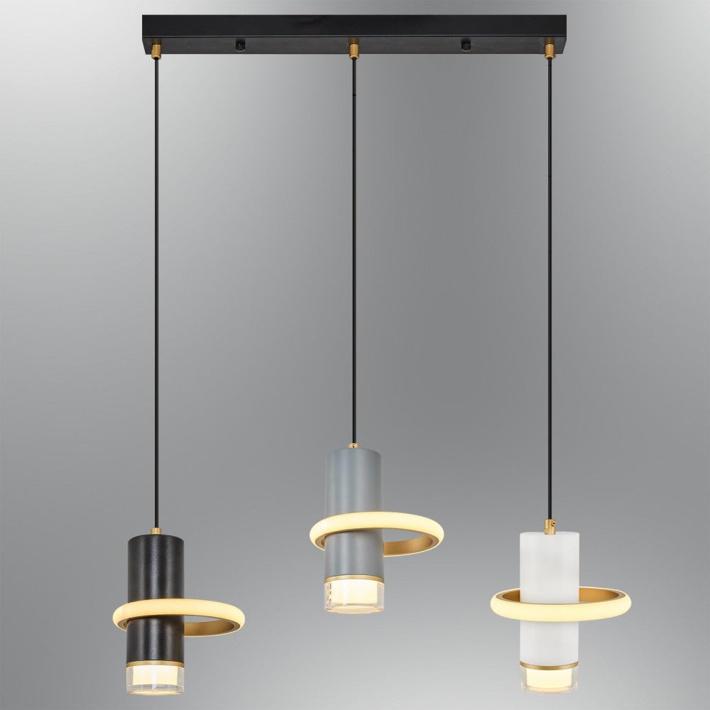 Hängeleuchte mit 3 LED Lampen - Modernes Design 3 Teilig – HD HOME DESIGN